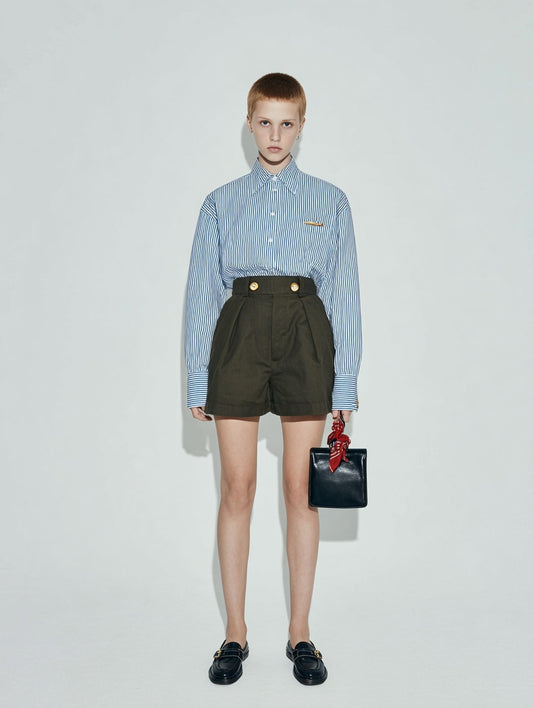 Women's Shirts Summer Fashion Daily 2025 Trendy Chic Striped Long Sleeve Turn-down Collar Casual Shirts