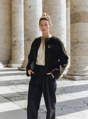 Women's Winter Jackets Autumn Winter Elegant Edgy 2025 Trendy Plain Long Sleeve Round Neck Commute Coats