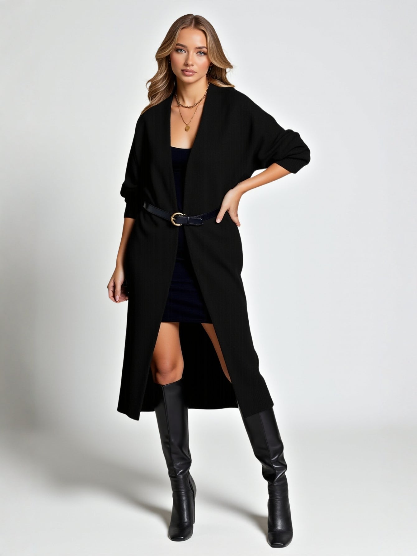 Women's Knitted Cardigan Sweater Outer Coat Autumn Winter New Independent Webmaster European American Style