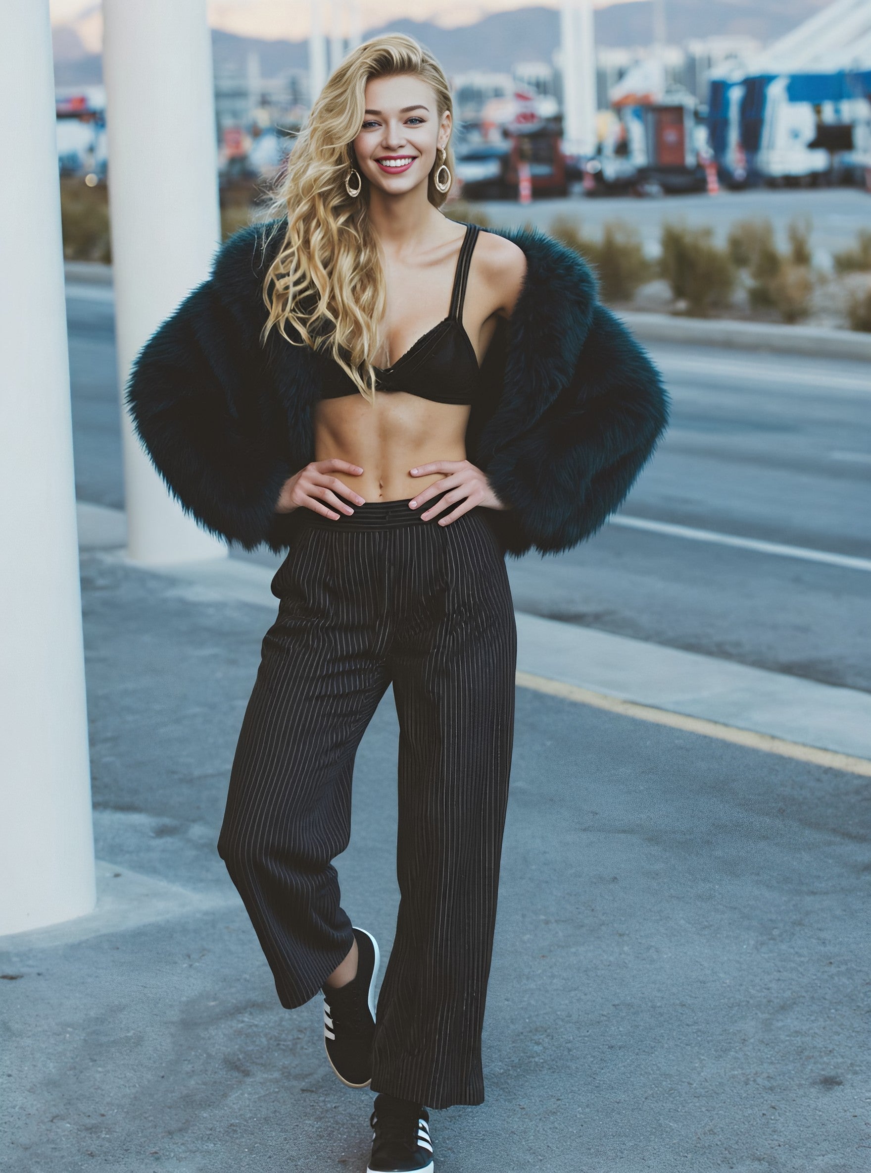 Fur One Women's Casual Style Fur Coat Autumn Winter Leather And Fur Integrated Jacket