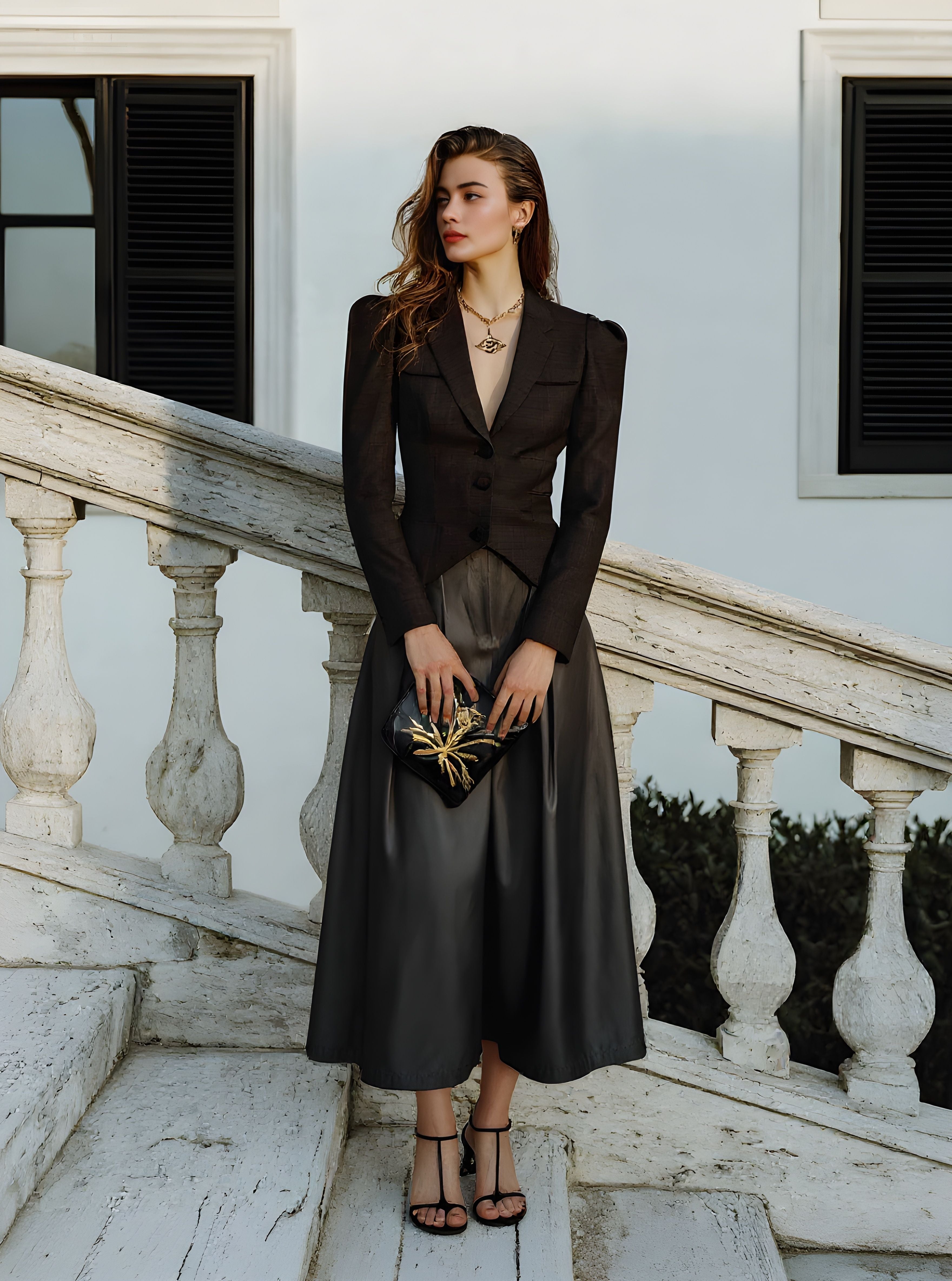 Women's Blazers Autumn Winter Elegant Edgy 2025 Buttoned Plain Long Sleeve Suit Collar Commute Blazers