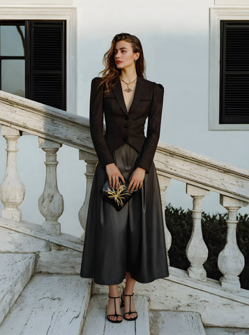 Women's Blazers Autumn Winter Elegant Edgy 2025 Buttoned Plain Long Sleeve Suit Collar Commute Blazers