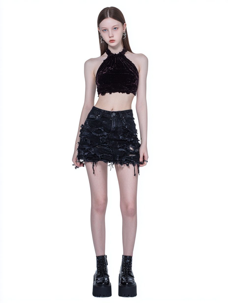 Casual Neck Hanging Sling Top Women's Fashion Autumn Clothing Regular Length Upperwear Stylish Trendy