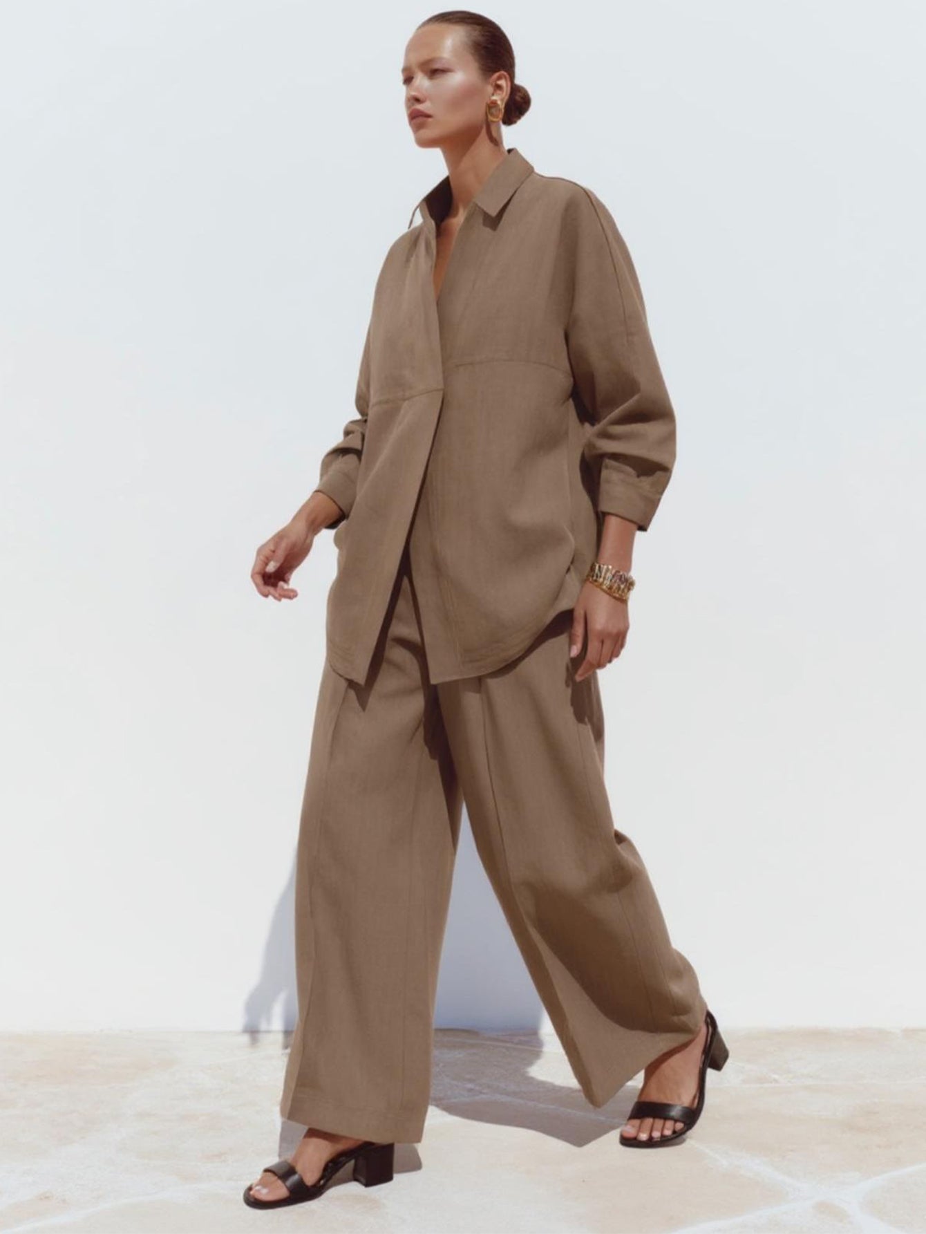 2025 Women's Autumn Winter Shirts Daily Fashion Solid Color Long Sleeve Lapel Regular Fit Casual Basic Shirts