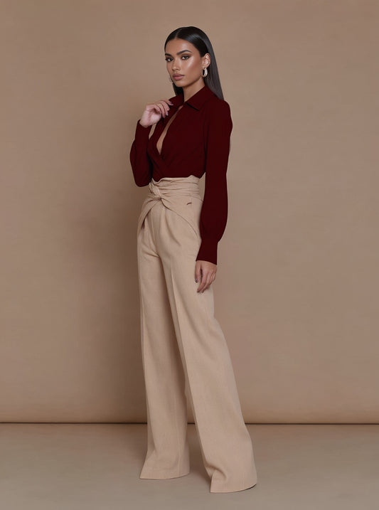 Casual Straight Leg Pants Full Length Fit Mid Waist Autumn Fashion Women's Bottom Wear Comfortable Loose Trousers