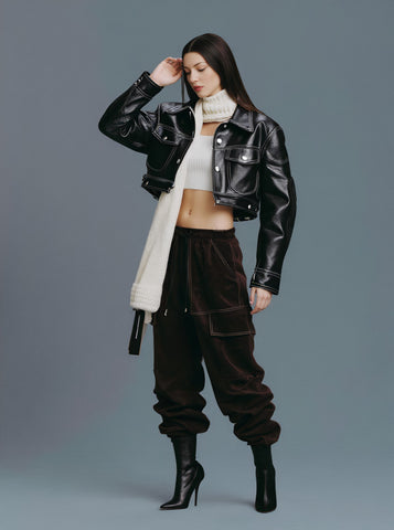 Winter Leather Coat Casual Style Women's Upperwear Jacket Fashion Trend