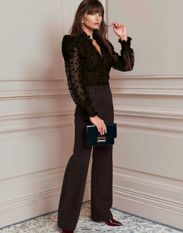 Little Shirt Autumn V-neck Casual Fit Top Regular Length Women's Fashion Comfortable Breathable Clothing