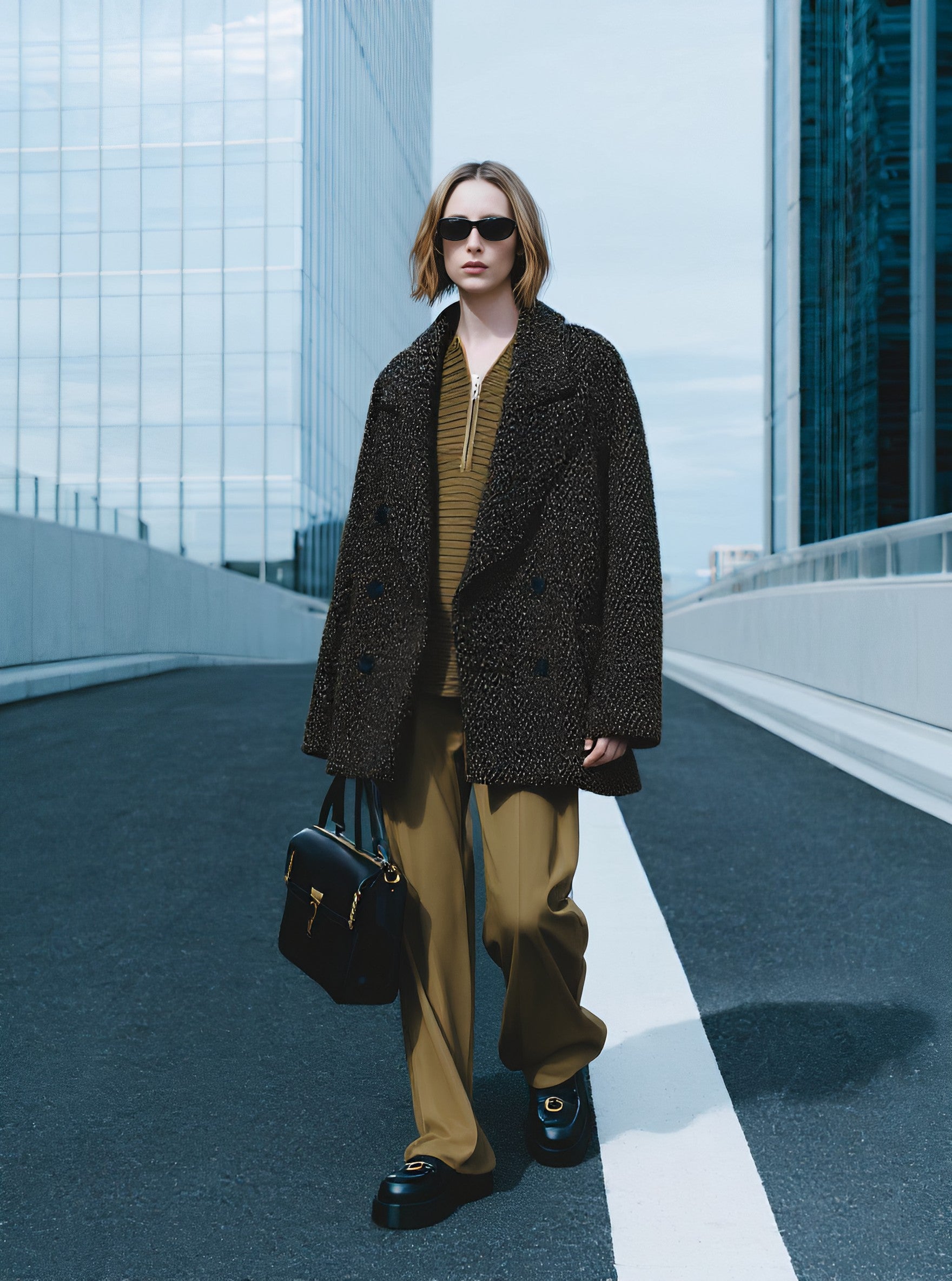 Autumn Casual Fit Long Sleeve Straight Cut Arm Women's Top Fashion Style Regular Length Classic Office Wear