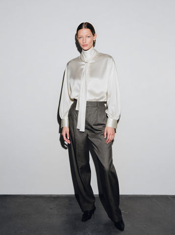 Loose High Collar Casual Shirt Autumn Women's Regular Length Top Comfortable Fit Fashion Trend