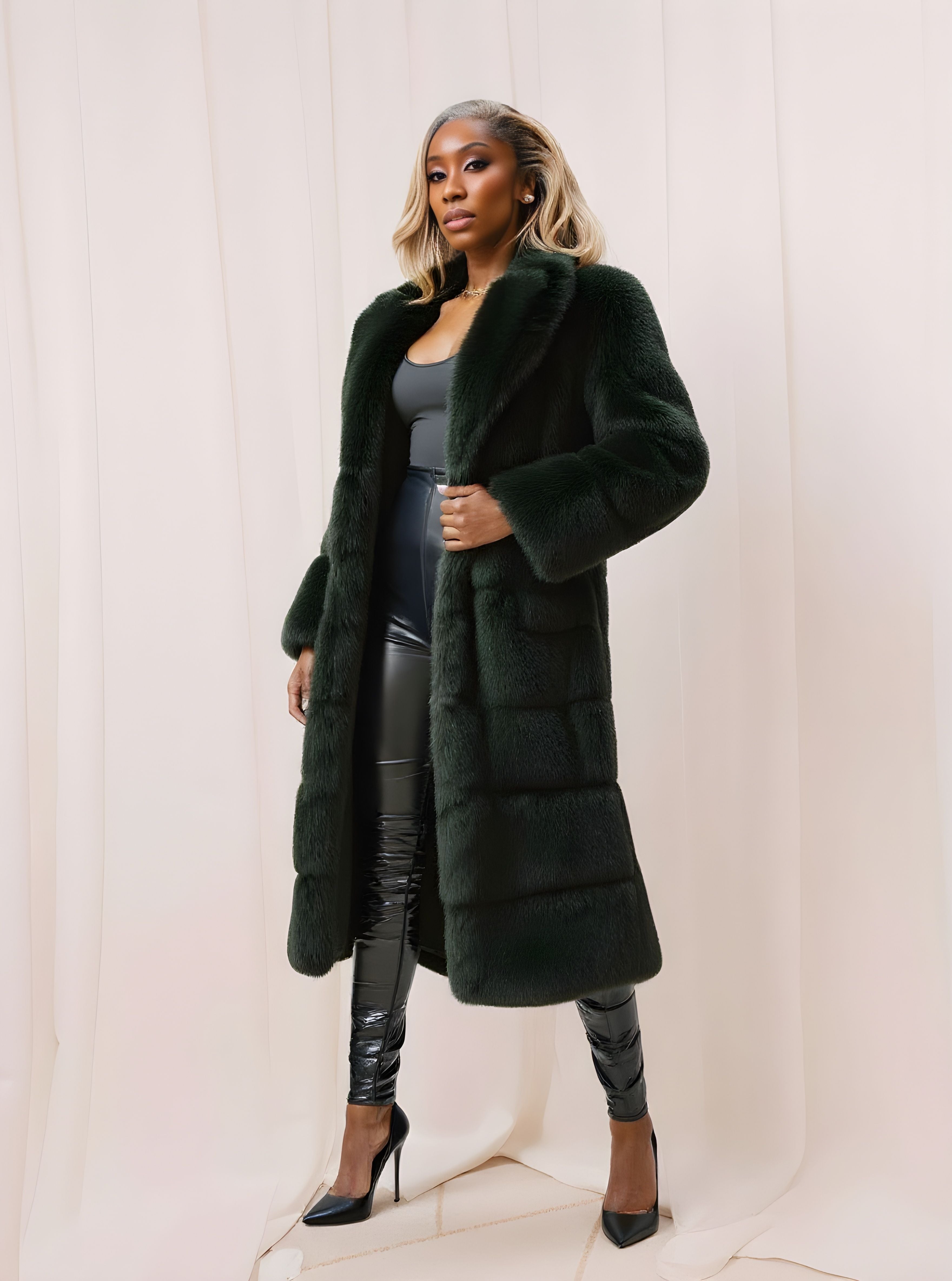 Fur One Street Style Autumn Winter Jacket Women's Leather Fur Integrated Coat Trendy Outerwear