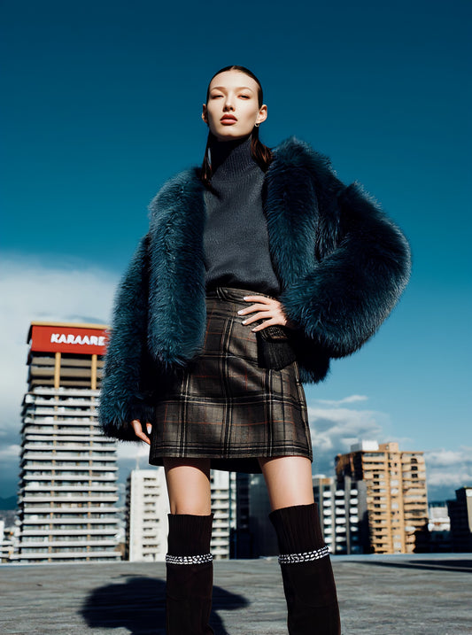 Casual Plush Coat Autumn Style Women's Fashion Top Class Fluffy Outerwear Comfortable Loose Fit Outerwear