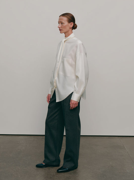 Loose Fit Casual High Collar Shirt Autumn Fashion Women's Top Regular Length Comfortable Style