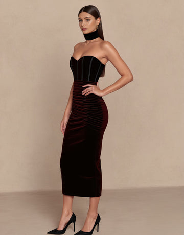 Autumn Tight Fit Mid-Length Wraparound Skirt Casual Style Sleeveless Women's Dress Fashionable and Comfortable Design