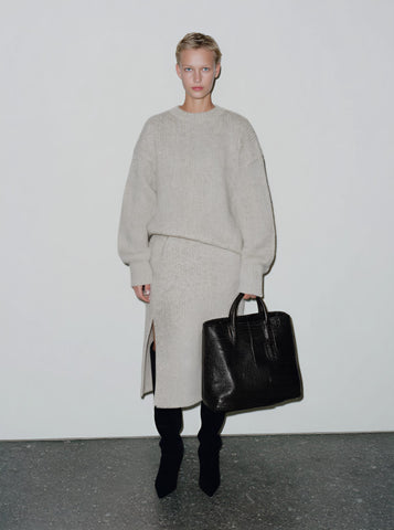 Casual Round Neck Winter Clothes Suit Skirt Set Comfortable Fashion Women's Outfit Combo For Autumn And Winter Seasons