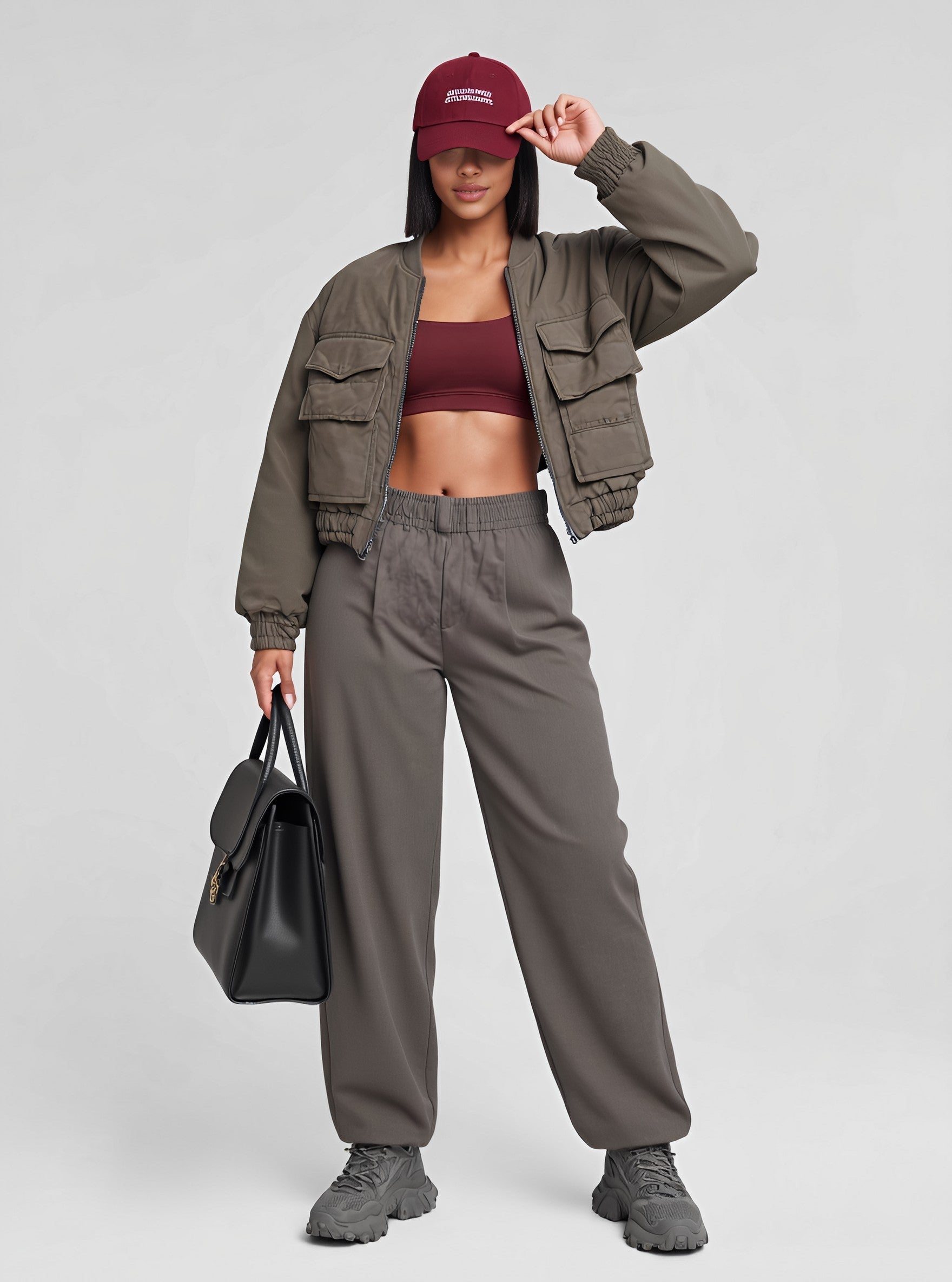 Casual Round Neck Jacket Autumn Winter Clothes Women's Fashion Top Wear Comfortable Style 