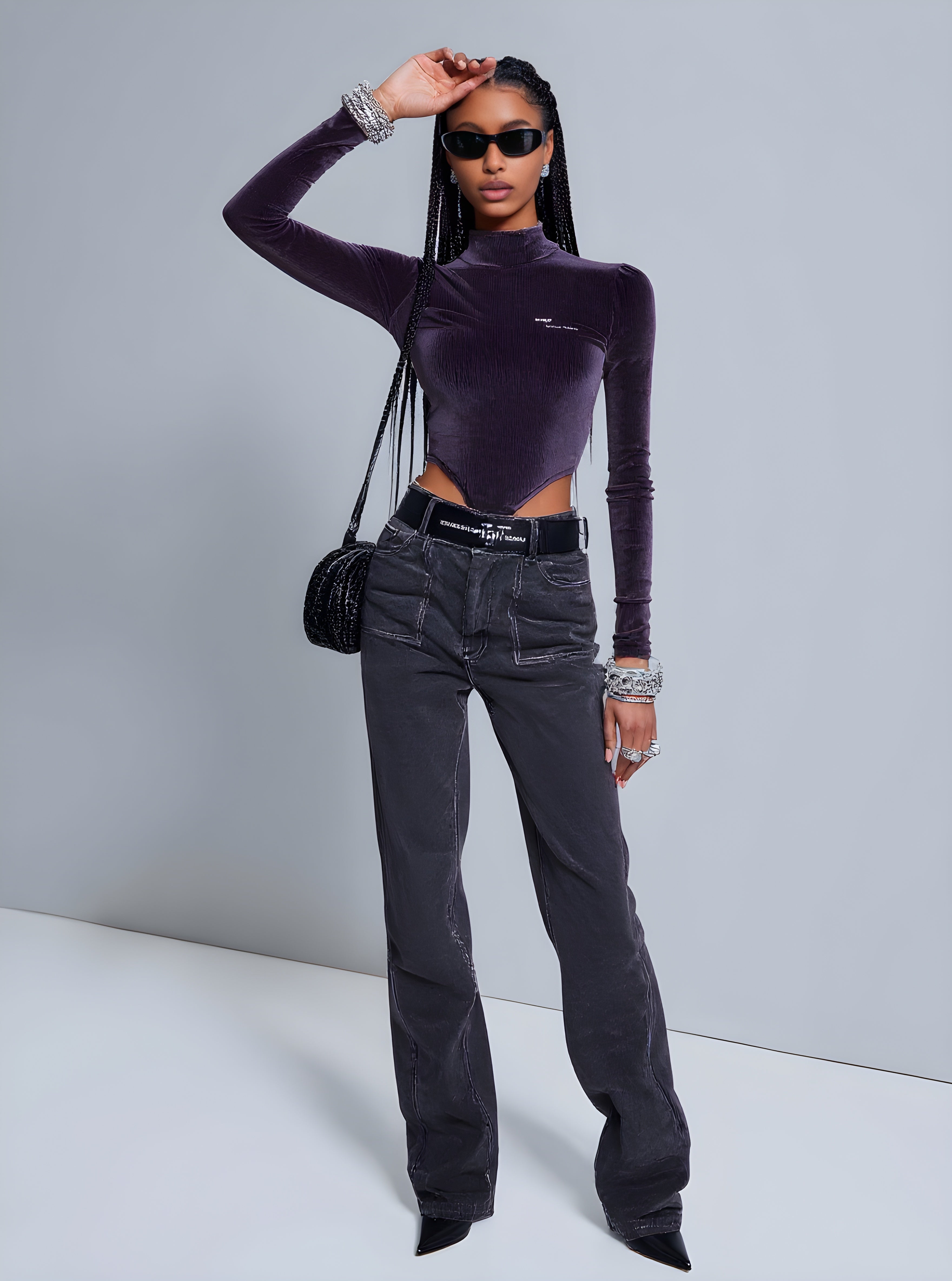 Women's T-Shirts Autumn Winter Fashion Daily 2025 Graceful Minimalist Plain Long Sleeve High Neck High Street T-Shirts