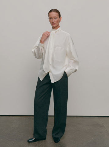 Loose Fit Casual High Collar Shirt Autumn Fashion Women's Top Regular Length Comfortable Style