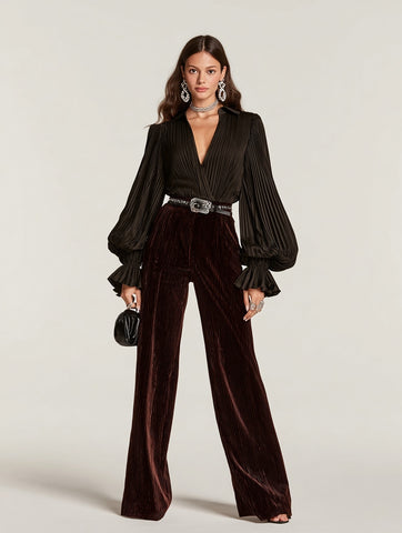 Autumn Pants 2025 Women's Fashion Plain High Waist Draped Full Length Straight Daily Basic Pants