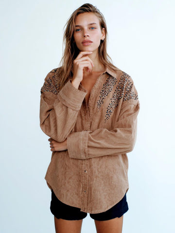 2025 Women's Autumn Winter Shirts Daily Fashion Plain Long Sleeve Lapel Regular Fit Casual Basic Shirts