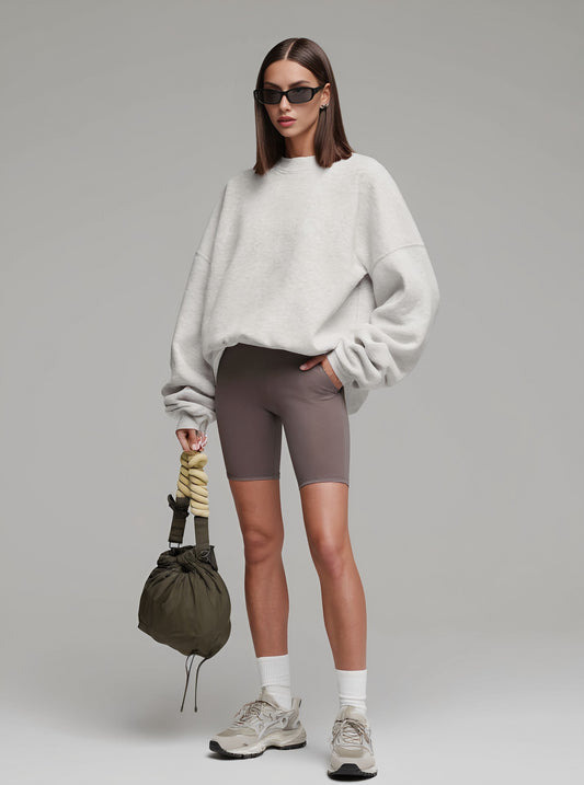 Autumn Winter Crew Neck Casual Fit Straight Sleeve Style Comfortable Streetwear For Women Fashionable Top Quality Clothing Pullover