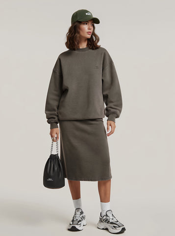 Casual Round Neck Suit Skirt Set Autumn Winter Clothes Comfortable Fashion Women's Outfit Two-Piece Set For Fall And Winter