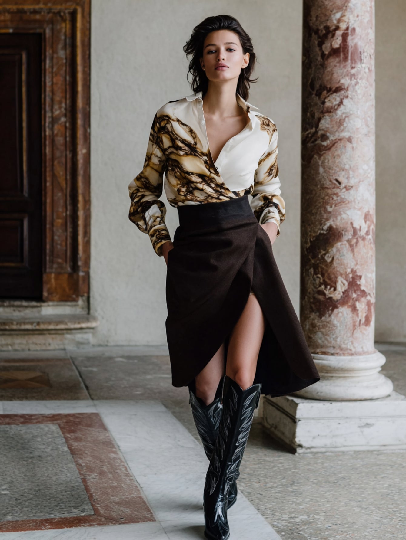 Women's Skirts Summer Elegant Chic Side Slit Intellectual French 2025 New Plain Mini A-line Casual Skirts