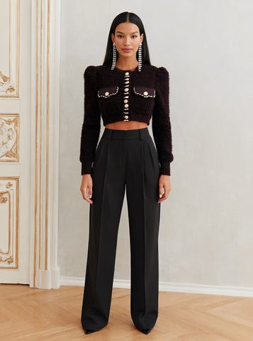 Casual Straight Leg Pants Full Length Tight Fit Mid Waist Autumn Fashion Women's Bottom Wear Comfortable Loose Trousers