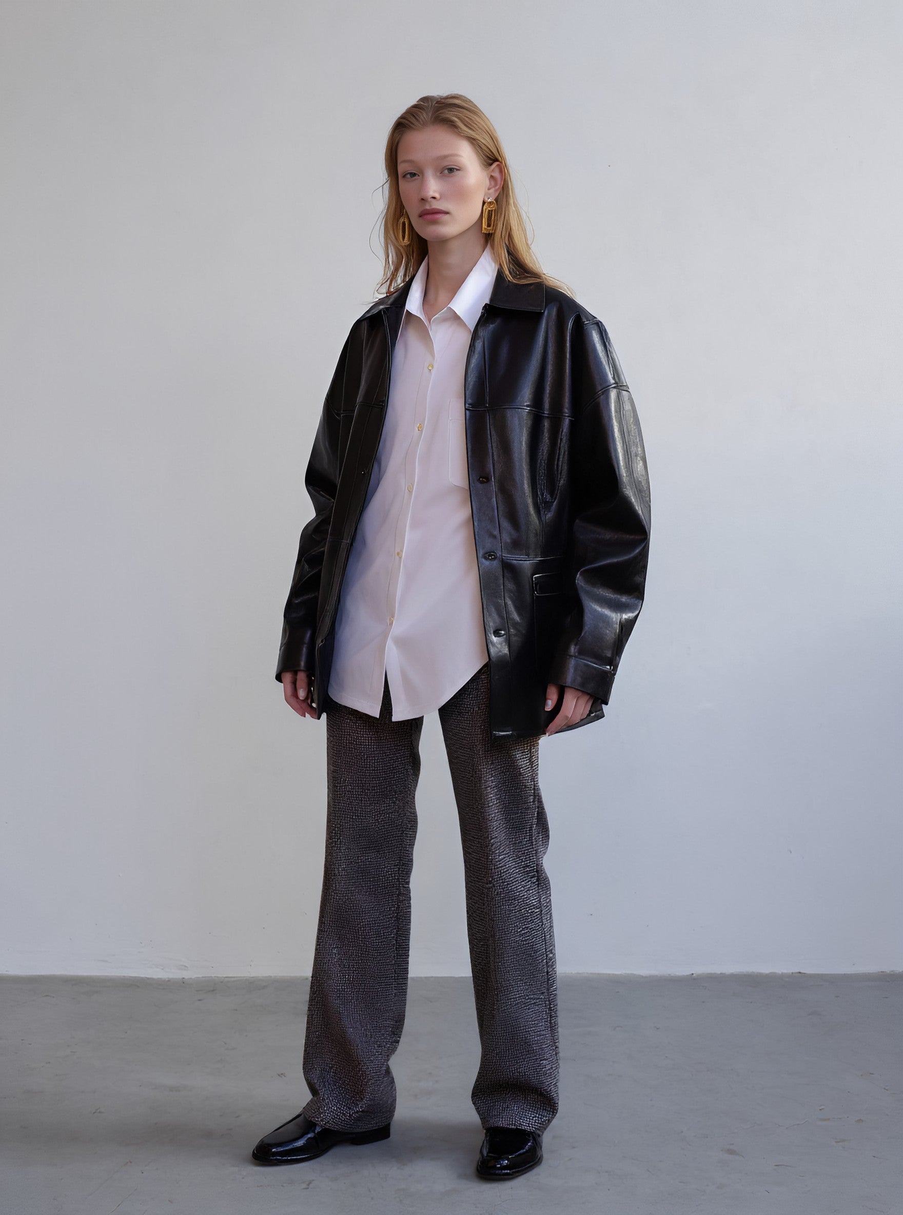 Casual Leather Coat For Women Autumn Style Fashion Outerwear Jacket Elegant Streetwear Top Quality Leather