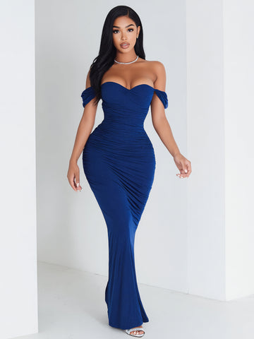 Women's 2025 Summer Fashion Dresses Sleeveless Off Shoulder Plain Party Skinny Fit Dresses