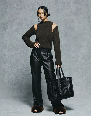 Winter Sweater Casual Long Sleeve Round Neck Tight Fit Straight Sleeve Length Regular Women's Top Fashion Clothes