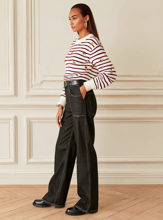 Casual Straight Leg Jeans Full Length Mid Waist Fit Comfortable Casual Style Women's Denim Trousers Autumn Fashion