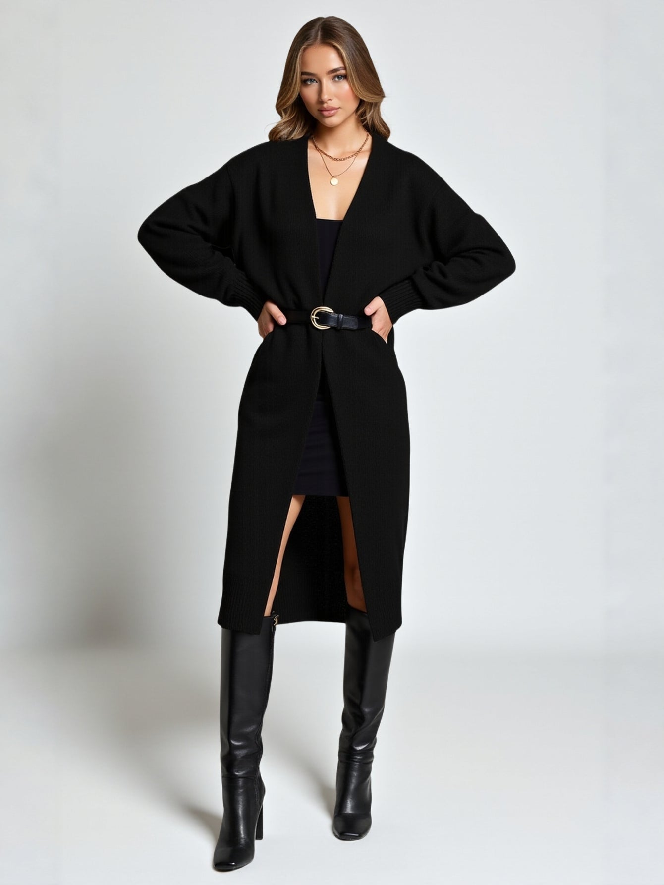 Women's Knitted Cardigan Sweater Outer Coat Autumn Winter New Independent Webmaster European American Style