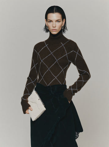 Winter Sweater Tight Fit Long Sleeve High Collar Casual Style Regular Length Women's Top Fashionable Knitwear for Cold Weather