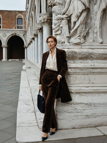 Women's Autumn Blazers Fashion Decent Solid Color Long Sleeve Lapel Office Lady Long Blazers