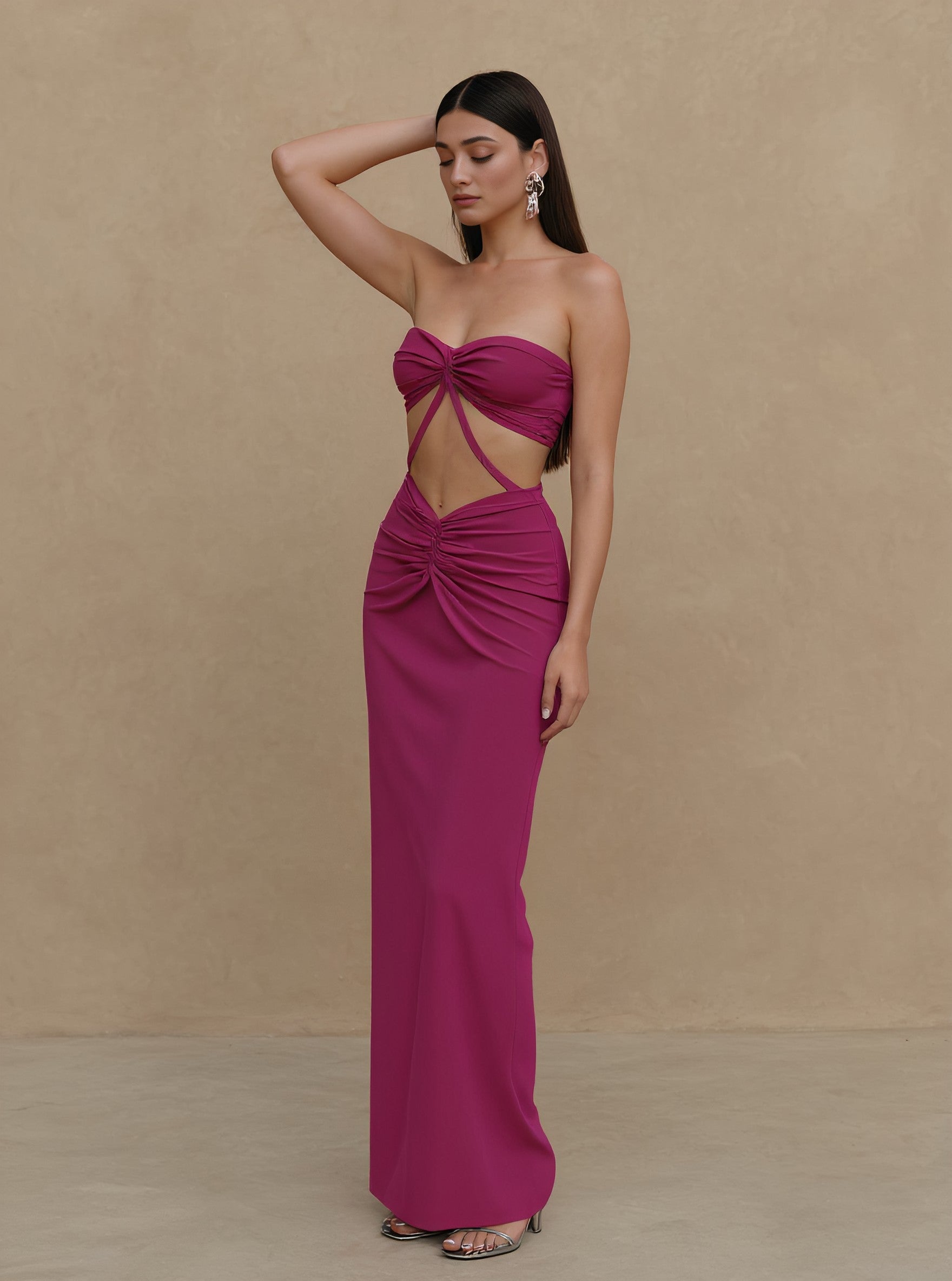 Casual Mid-Length Tight Fit Straight Skirt Dress No Sleeve Women's Fashion Autumn Collection Comfortable Style Maxi Dress