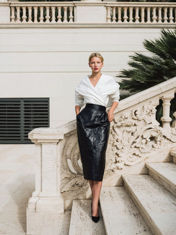 Women's Autumn Skirts Basics High Street High Waist Midi Wrap Long Casual Skirts