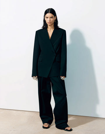 Autumn Blazers 2025 Women's Decent Plain Long Sleeve Lapel Loose Fit Office Lady Blazers