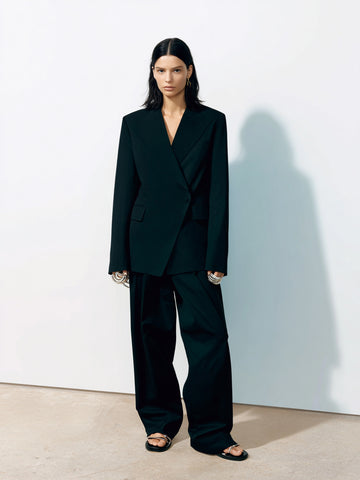 Autumn Blazers 2025 Women's Decent Plain Long Sleeve Lapel Loose Fit Office Lady Blazers