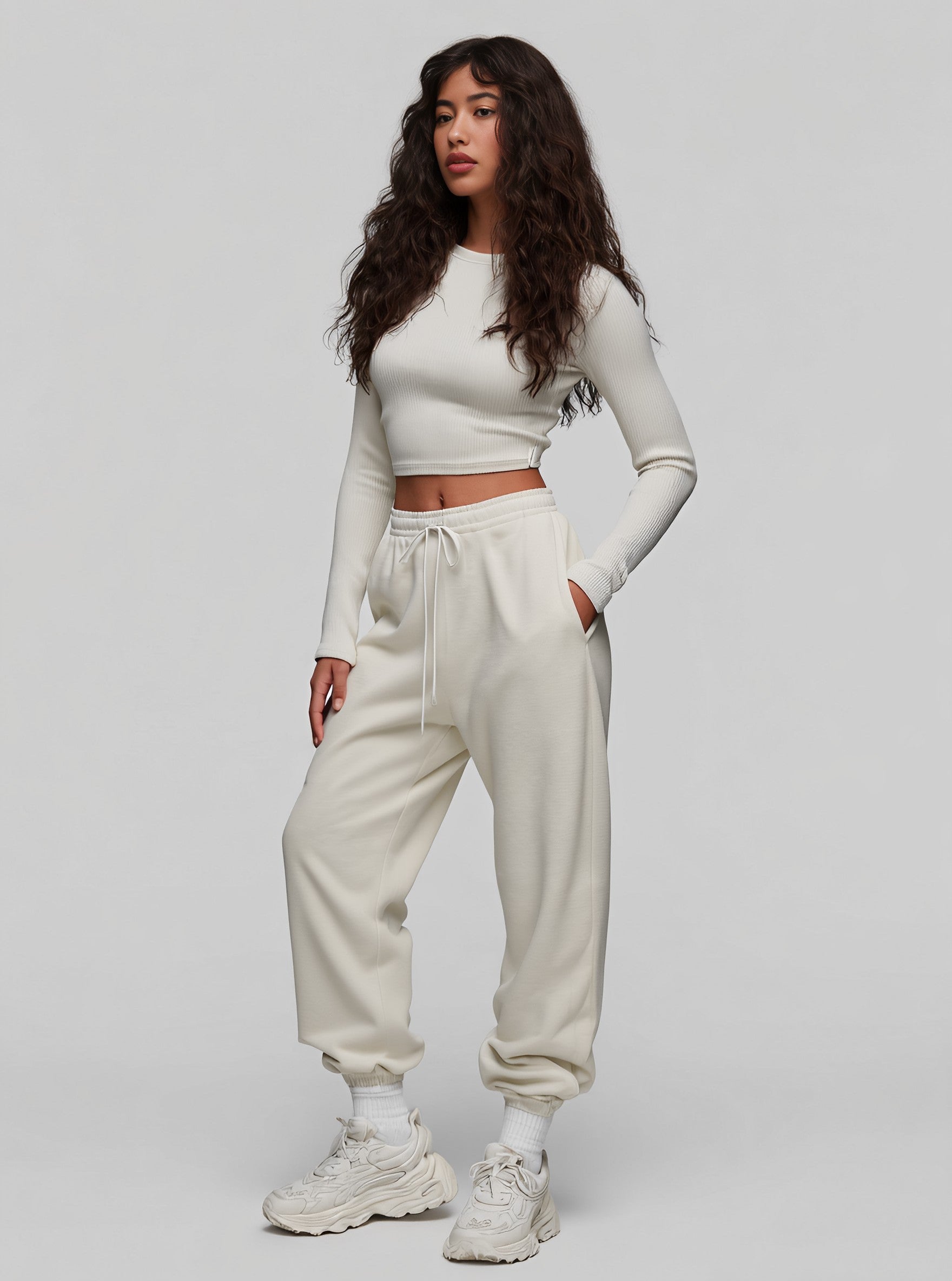Autumn Winter Casual Fit Suit Trousers Women's Fashion Ensemble Long Pants Set Comfortable Style Daily