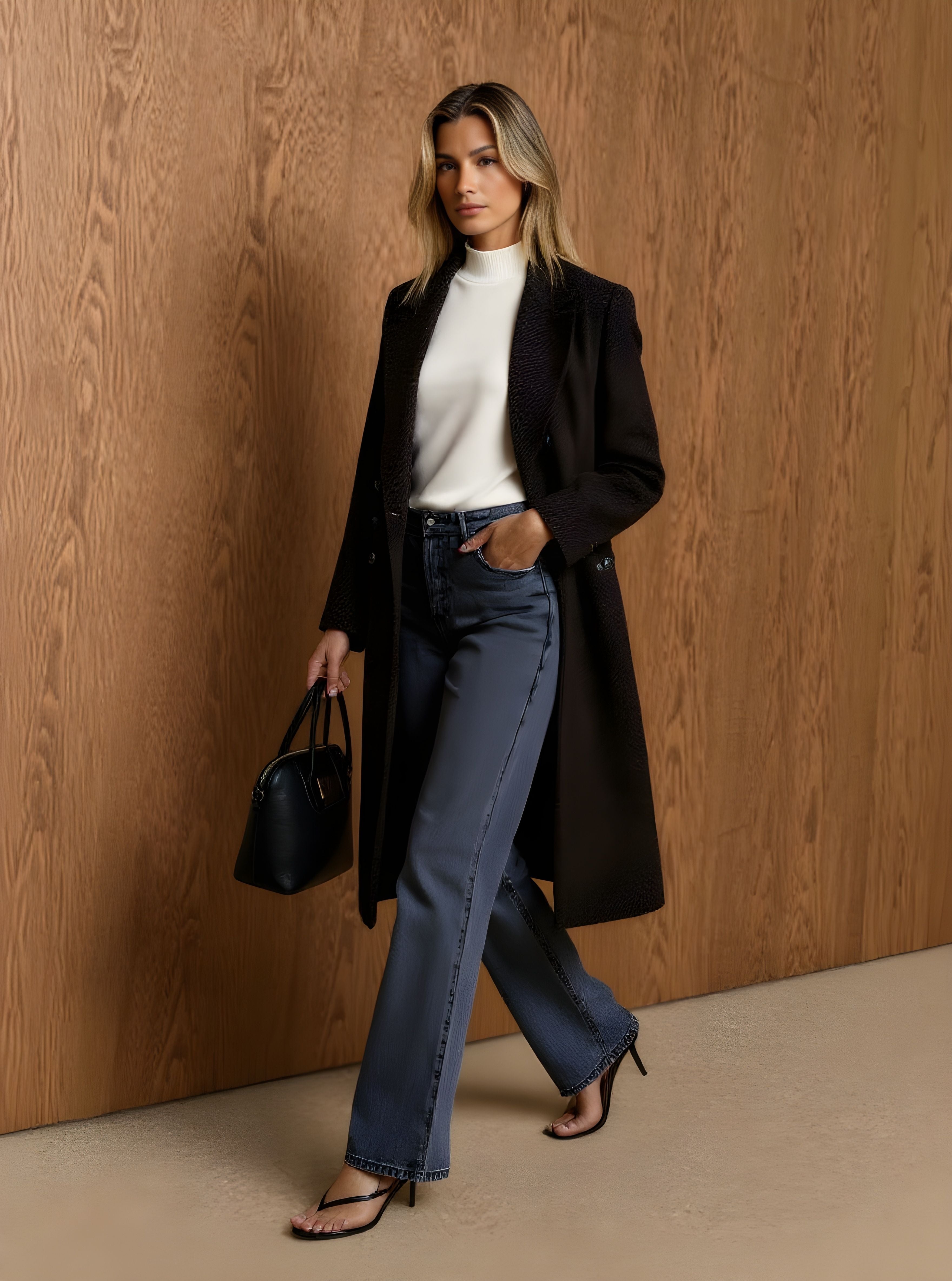 Casual Long Ultra-Long Woolen Coat Autumn Winter Clothes Women's Fashion Outerwear Classic Style Comfortable Fit Coat