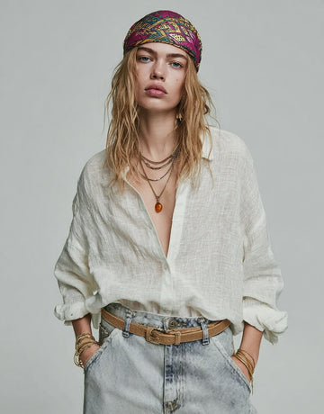 Loose Fit Casual Shirt Collar Shirt Autumn Women's Fashion Comfortable Regular Length Top