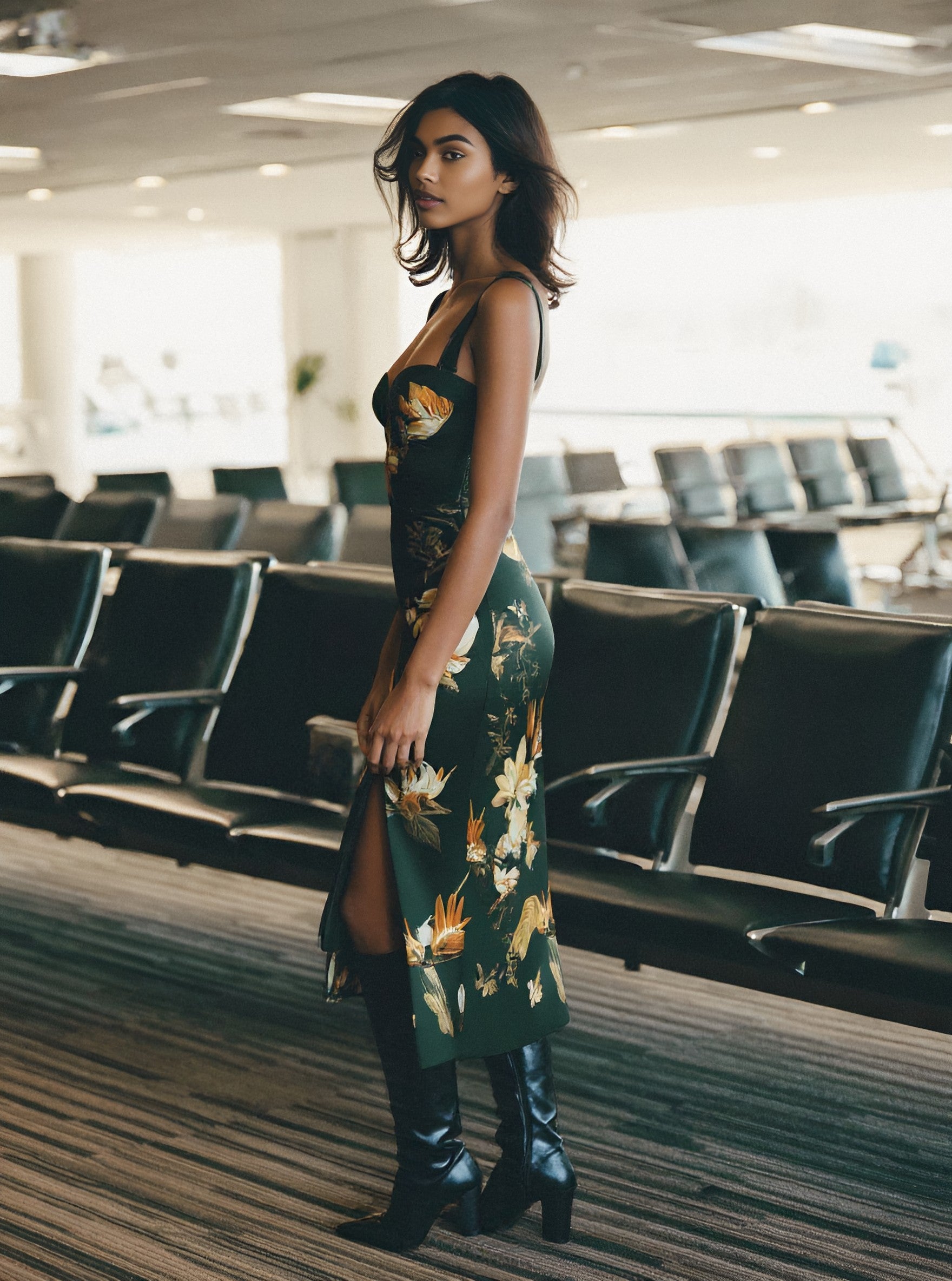 Summer Dress Bodycon Long Skirt Square Collar Sleeveless Women's Casual Clothes Fashionable Trendy Mini Midi Maxi Gown