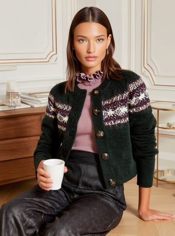 Autumn Cardigan Long Sleeve Round Neck Fit Straight Sleeve Casual Style Regular Length Women's Open Front Knitwear