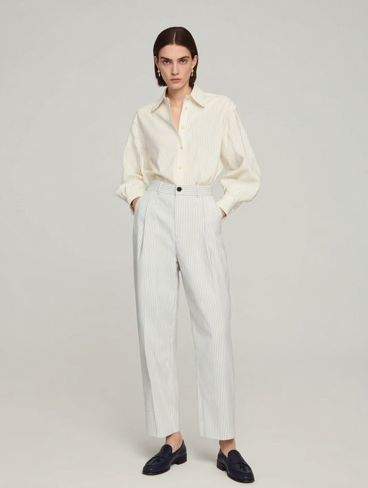 Women's Shirts Autumn Winter Fashion Daily 2025 Buttoned Exquisite Striped Long Sleeve Turn-down Collar Commute Shirts