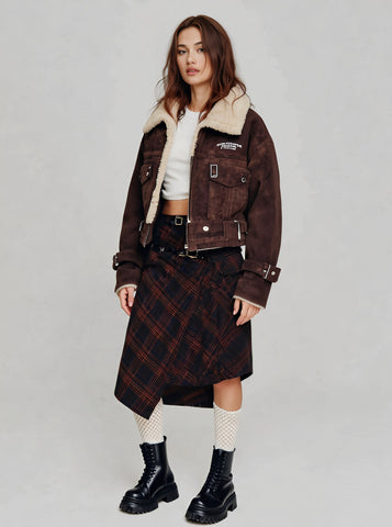 Fur One Spring Dress Casual Style Women's Outerwear Spring Autumn Fashion Leather Fur Integrated Coat