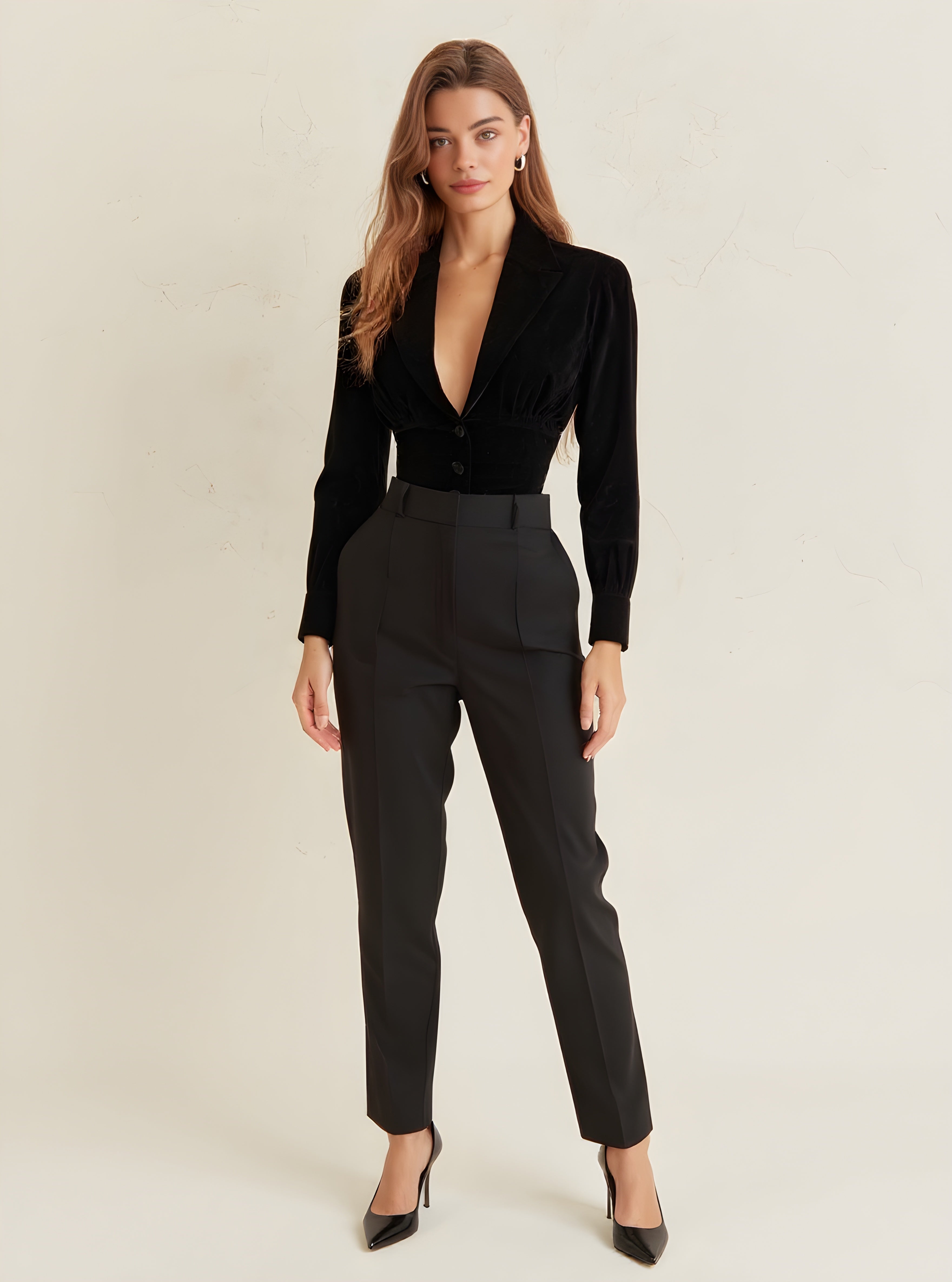 Autumn Blouses 2025 Women's Elegant Plain Long Sleeve Lapel Button Skinny Fit Daily Basic Blouses