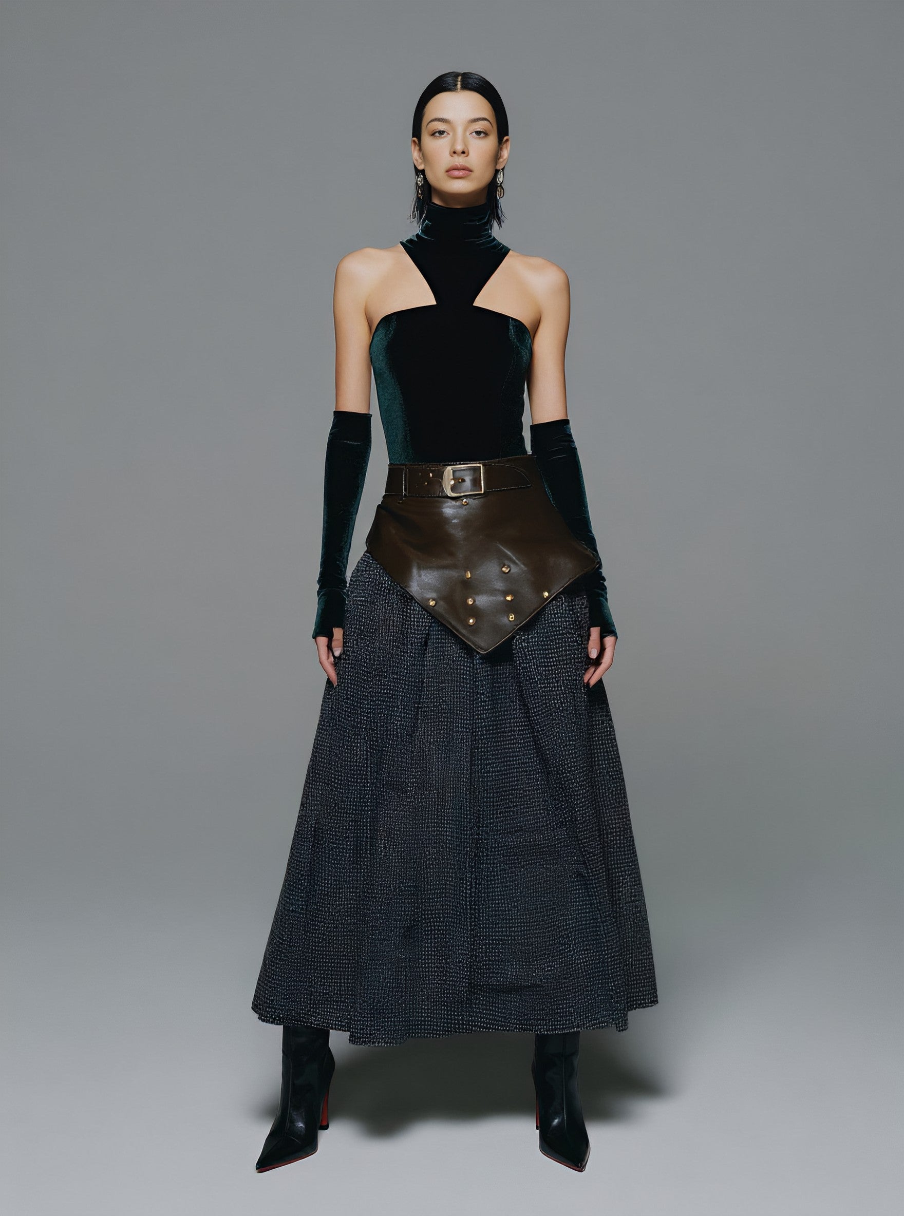 Winter Casual Loose Mid-Length Skirt Regular Waistline A-Line Skirt Women's Fashionable Winter Clothing