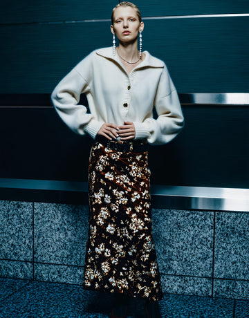 Autumn Cardigan Casual Fit Long Sleeve Straight Tube Cuff Collar Regular Length Women's Open Front Knitwear