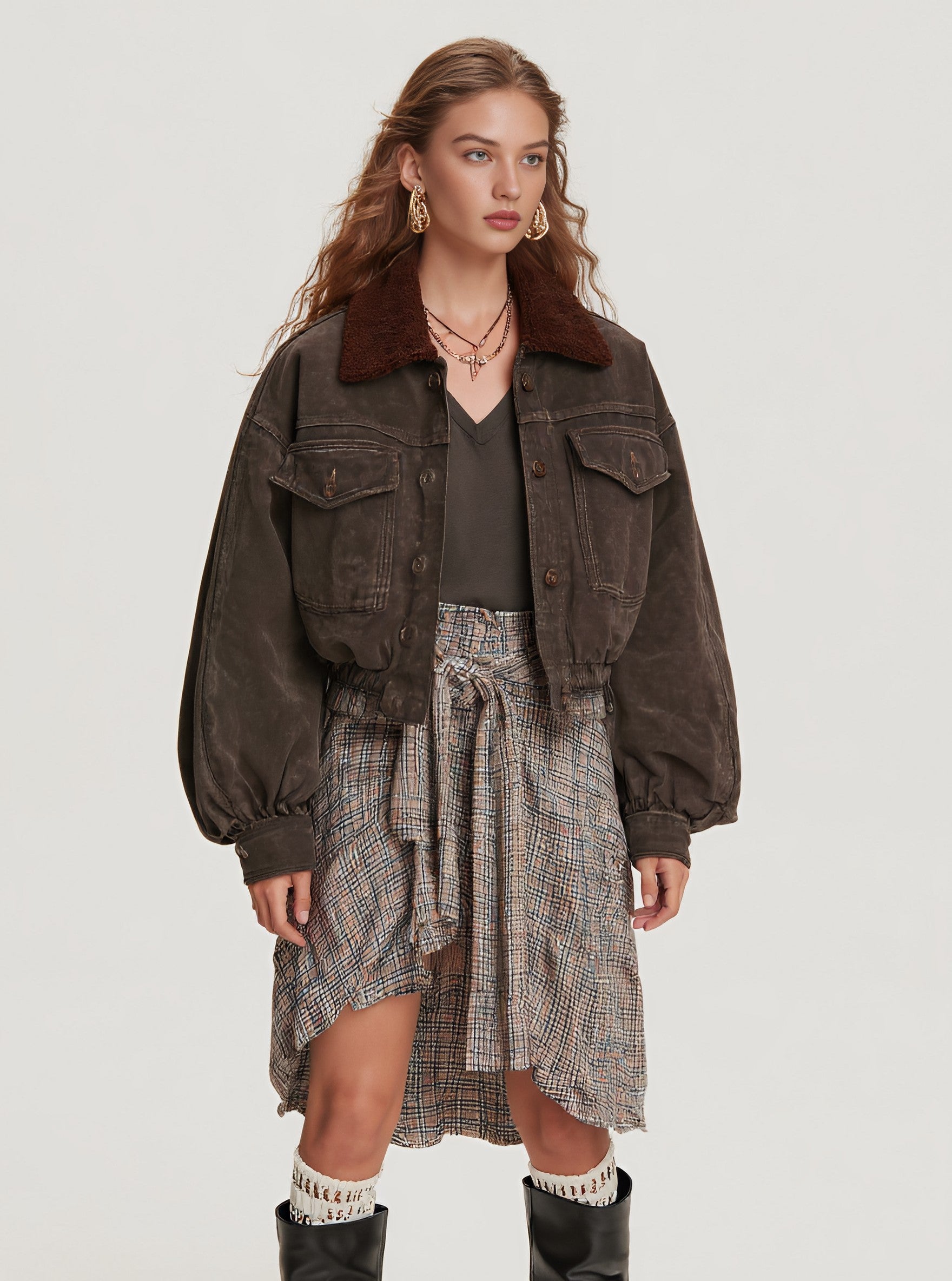 Women's Casual Denim Coat Spring Dress Autumn Style Outerwear Fashionable And Stylish  Jacket for Ladies