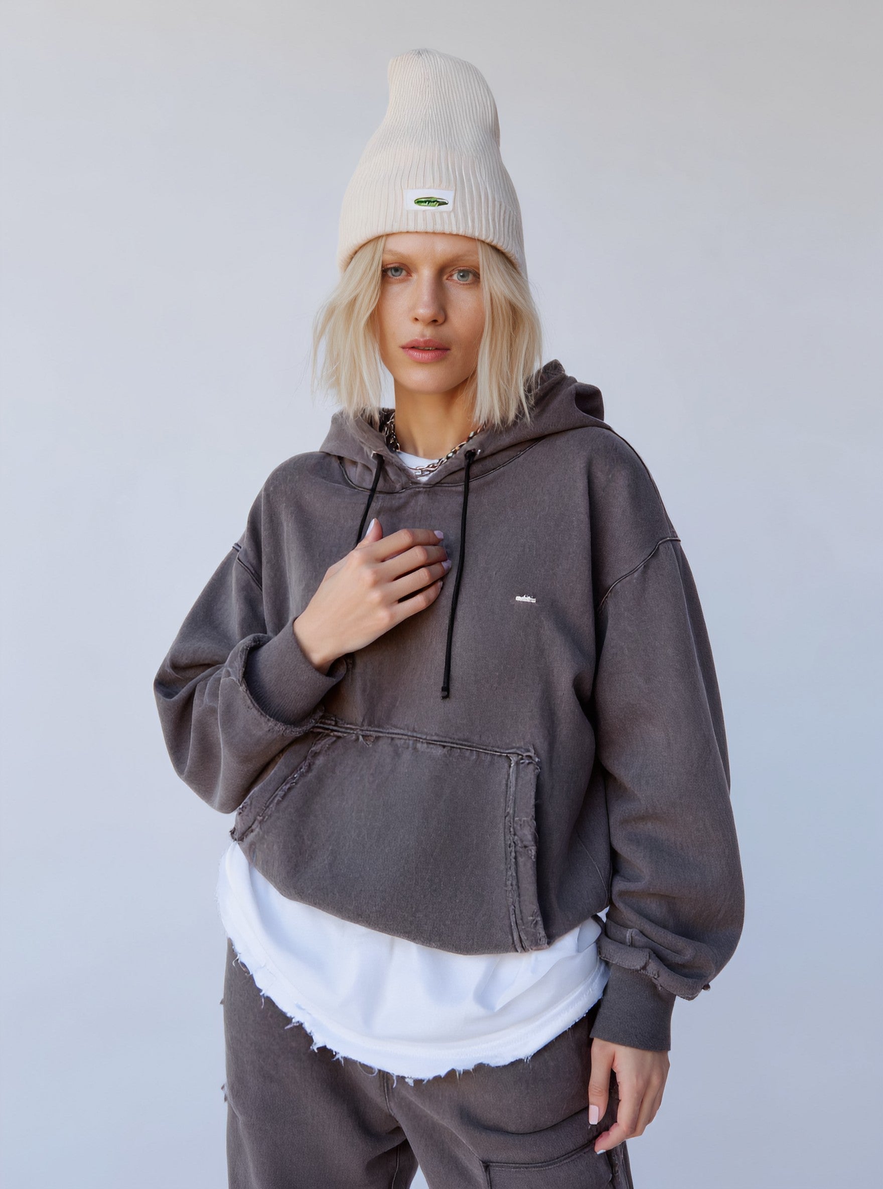 Loose Fit Straight Sleeve Hoodie Winter Clothes Casual Style Women's Top Fashionable Streetwear